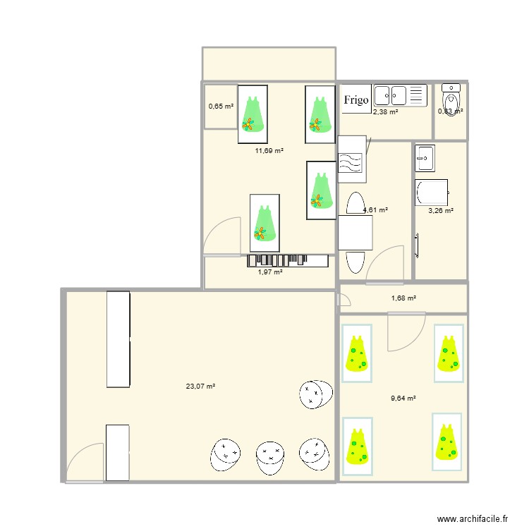 Dauphine . Plan de 0 pièce et 0 m2