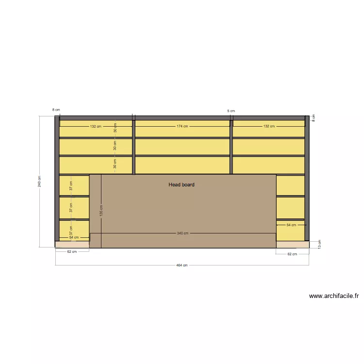 Bedroom 2 faux books panel. Plan de Bedroom 2 faux books panel. Plan de