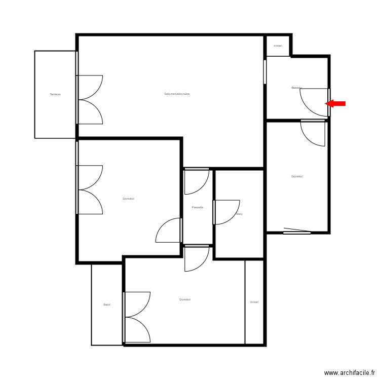 ED CONFORT 3 1 LA MASSANA. Plan de 11 pièces et 57 m2