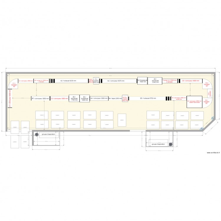 implantation production modifié V13. Plan de 0 pièce et 0 m2