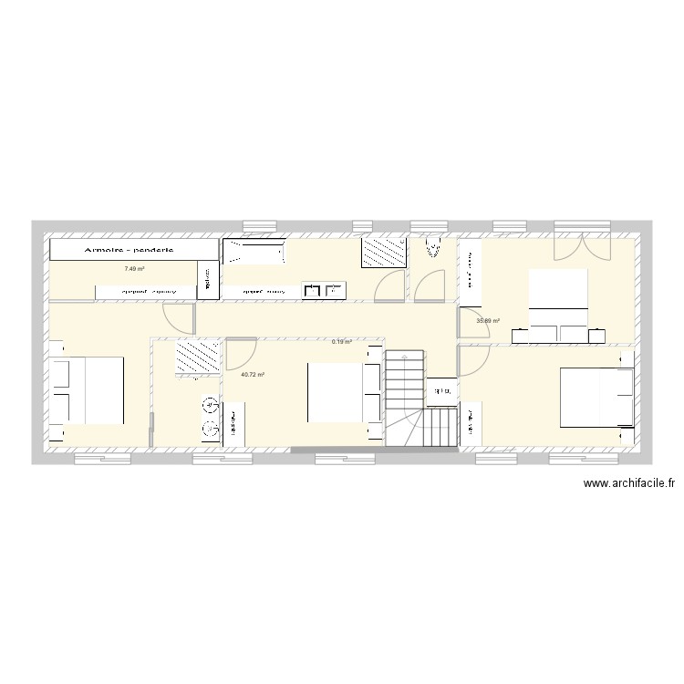 R+1 EXISTANT. Plan de 0 pièce et 0 m2