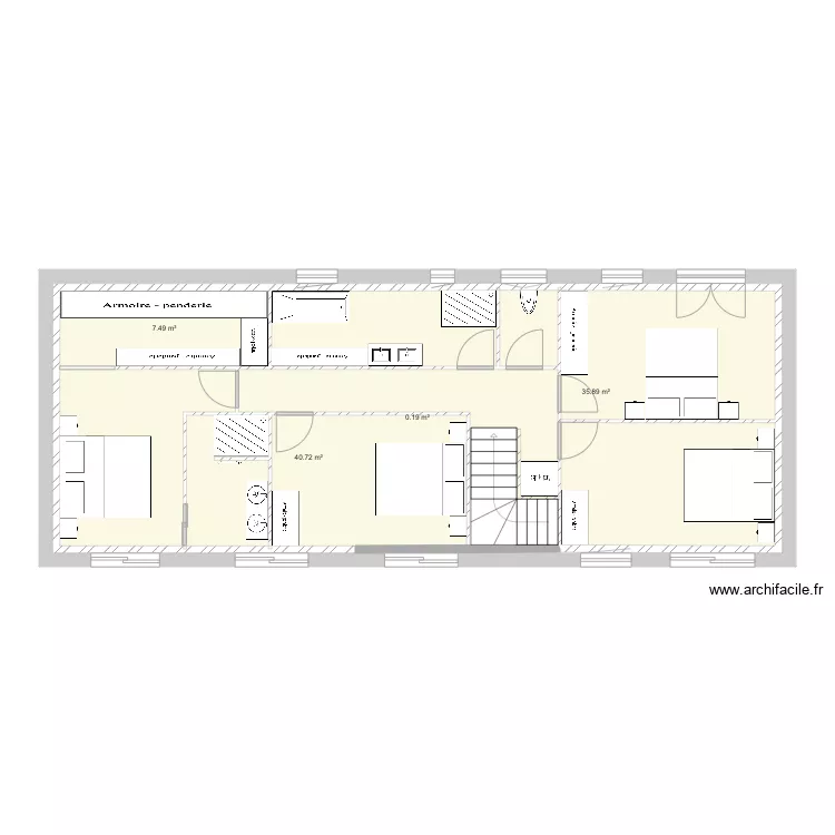 R+1 EXISTANT. Plan de 