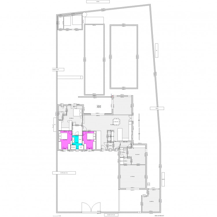 totalite cotes pisc. Plan de 0 pièce et 0 m2