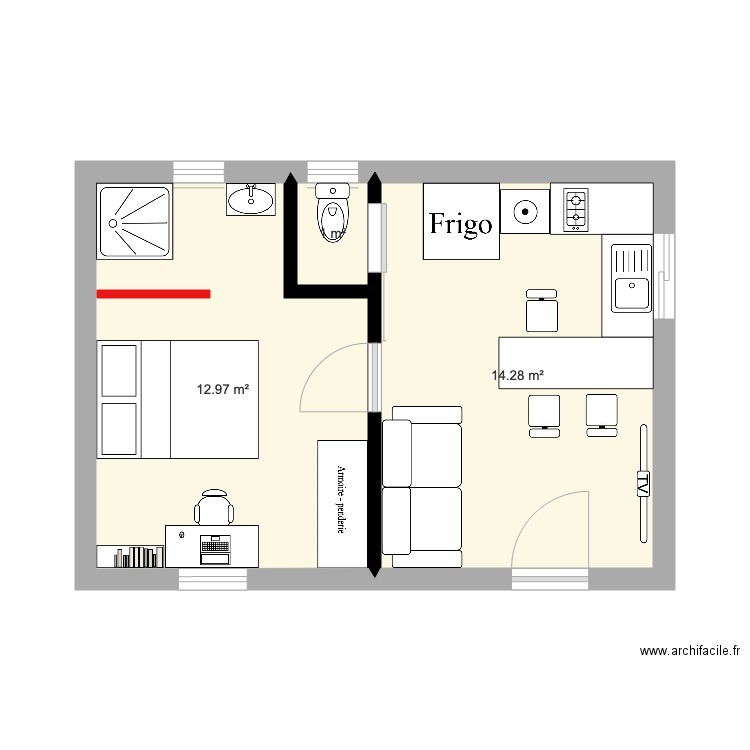 Brikawood 7X5m. Plan de 0 pièce et 0 m2