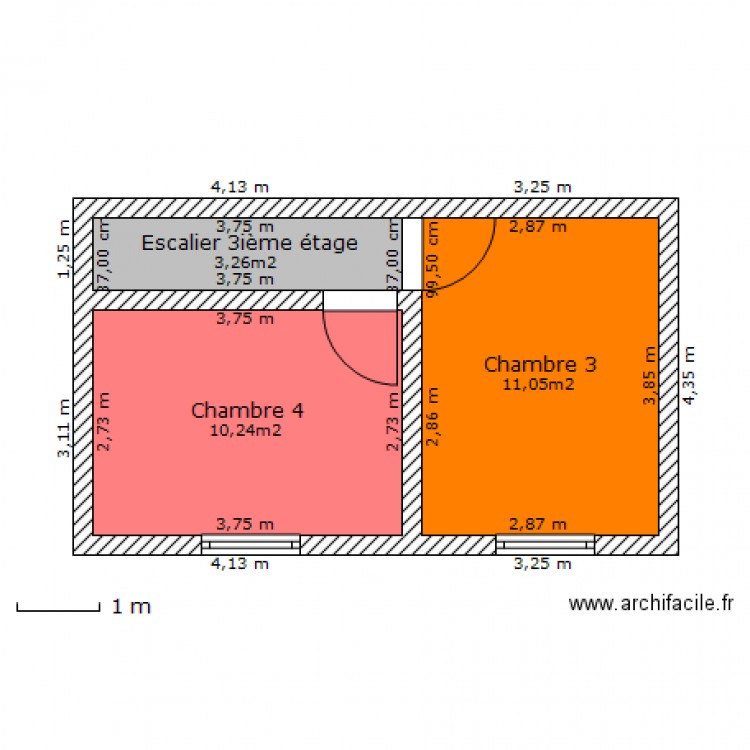 3 ième étage. Plan de 0 pièce et 0 m2