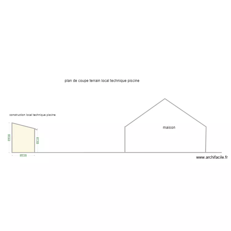 plan de coupe terrain. Plan de 