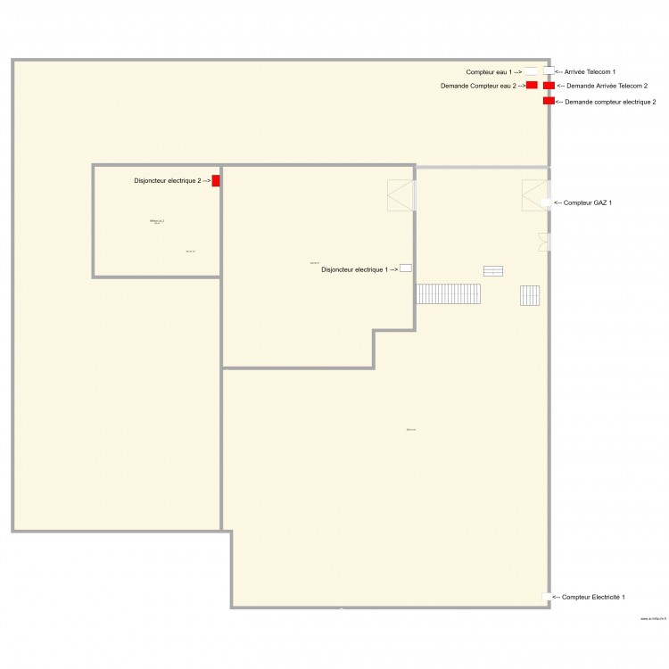 plan de masse portet Divisé Section BV 266  266bis V2. Plan de 0 pièce et 0 m2