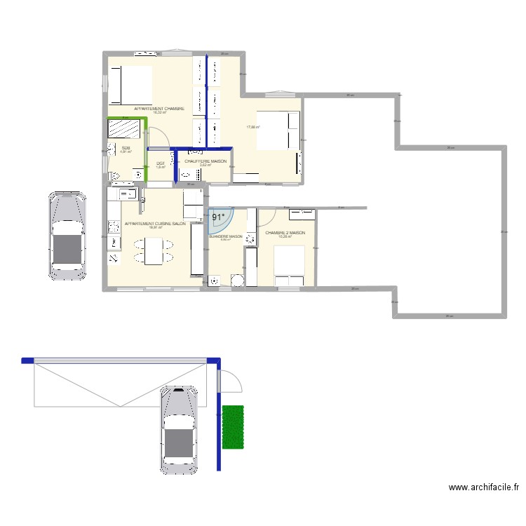 MAISON VARCES v3. Plan de 8 pièces et 82 m2