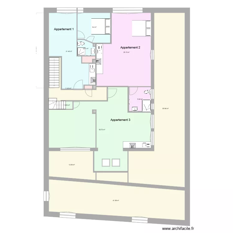 Pasteur Etage 1. Plan de 