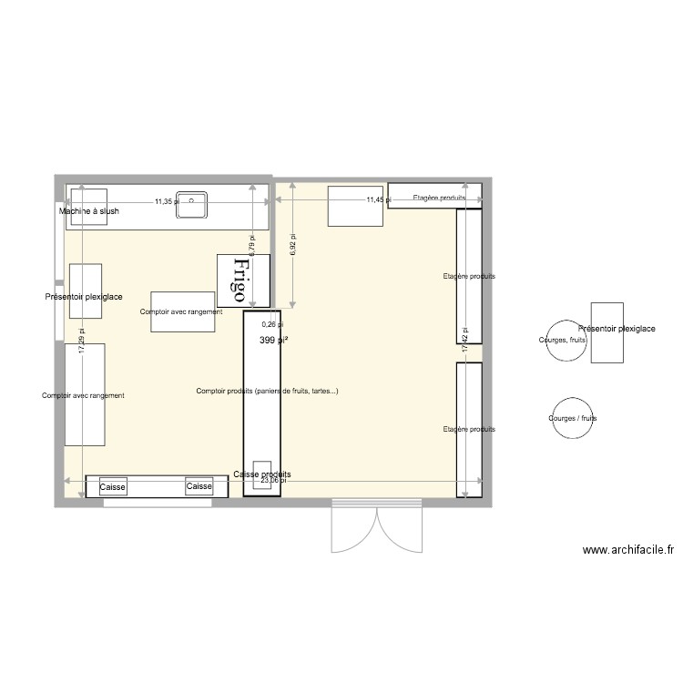 Kiosque 21 x 24 . Plan de 0 pièce et 0 m2