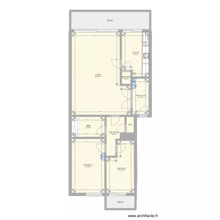 Appartement Koekelberg. Plan de Appartement Koekelberg. Plan de