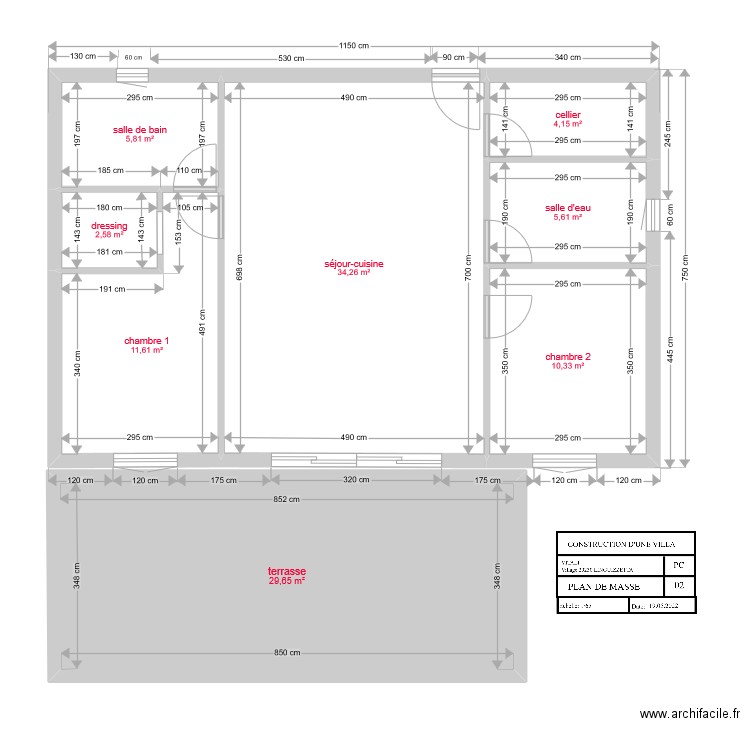 fred plan de masse CORRIGE1. Plan de 0 pièce et 0 m2