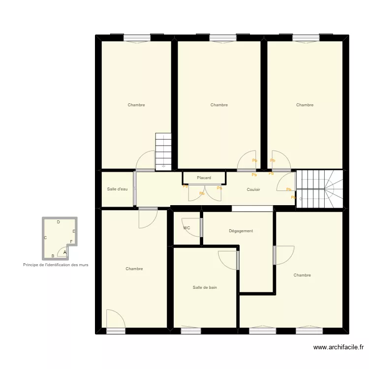 Croquis COLIN Etage. Plan de 