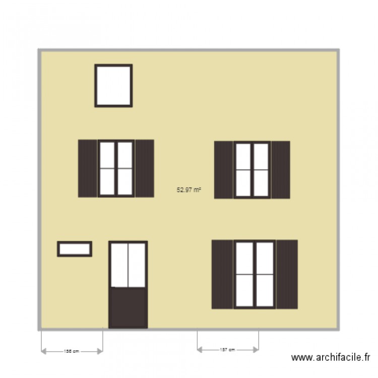 Façade Nord. Plan de 0 pièce et 0 m2