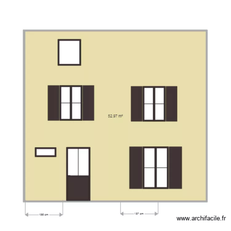 Fa&ccedil;ade Nord. Plan de 