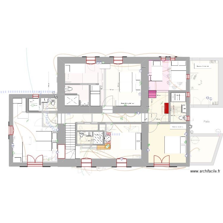 Inca 22 2NIVO septoct 3. Plan de 16 pièces et 130 m2