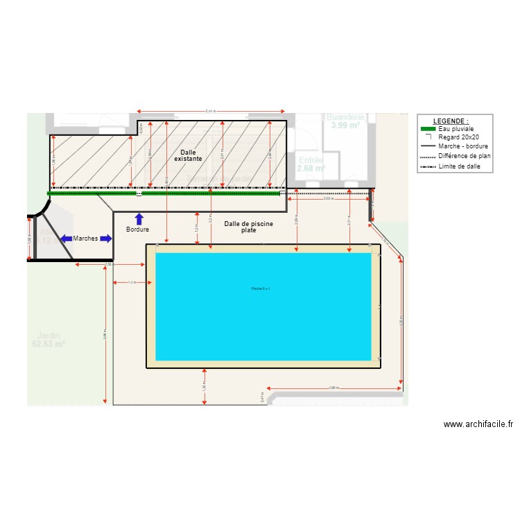 TERRASSE. Plan de 0 pièce et 0 m2