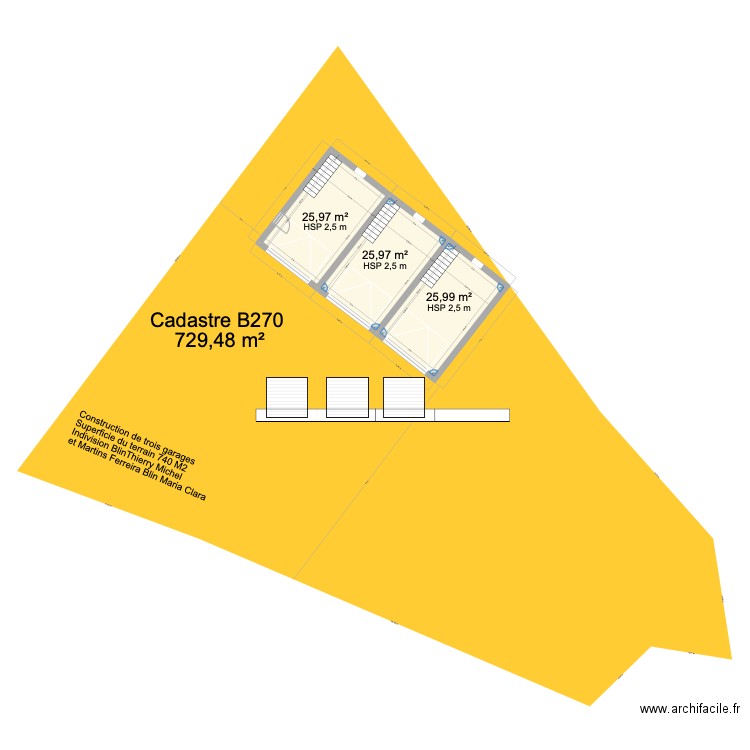 Garage Cadeac parcelle 270B. Plan de 0 pièce et 0 m2