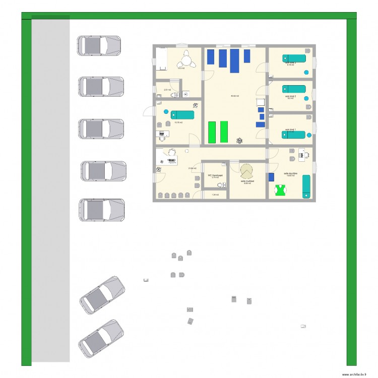 Maison médicale. Plan de 0 pièce et 0 m2