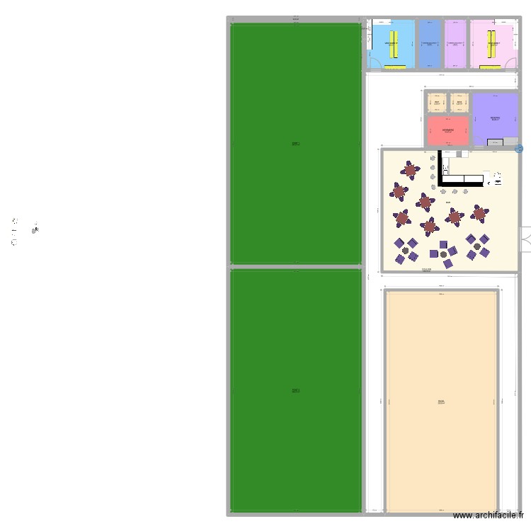 saujonvs - 1200 n°3 - IDEE VESTAIRIE 1 . Plan de 15 pièces et 1122 m2