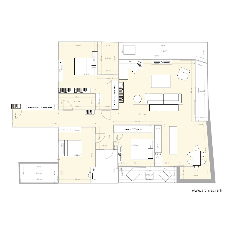appartement Paradiso familial12m. Plan de 0 pièce et 0 m2