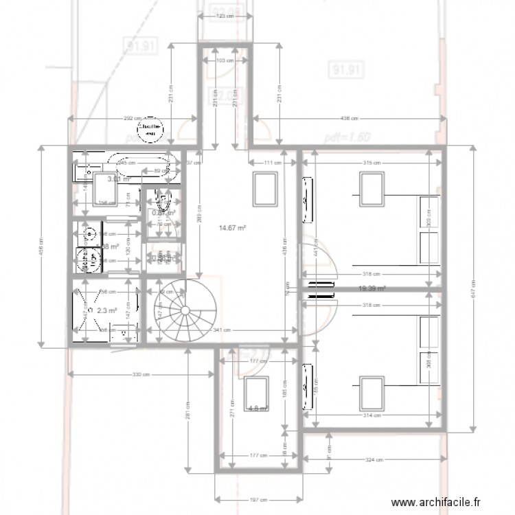 plan sotao 3. Plan de 0 pièce et 0 m2