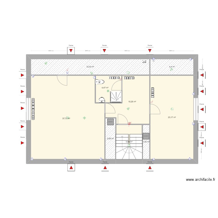 2ème Etage Maison. Plan de 0 pièce et 0 m2
