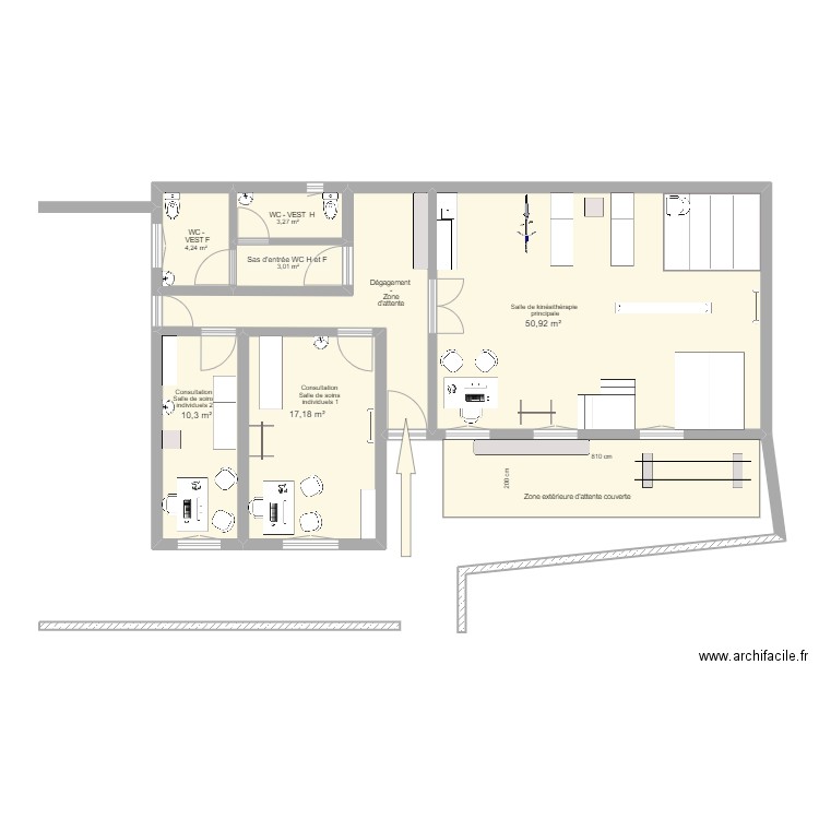 Bâtiment Equipé HDS de Matana . Plan de 7 pièces et 103 m2