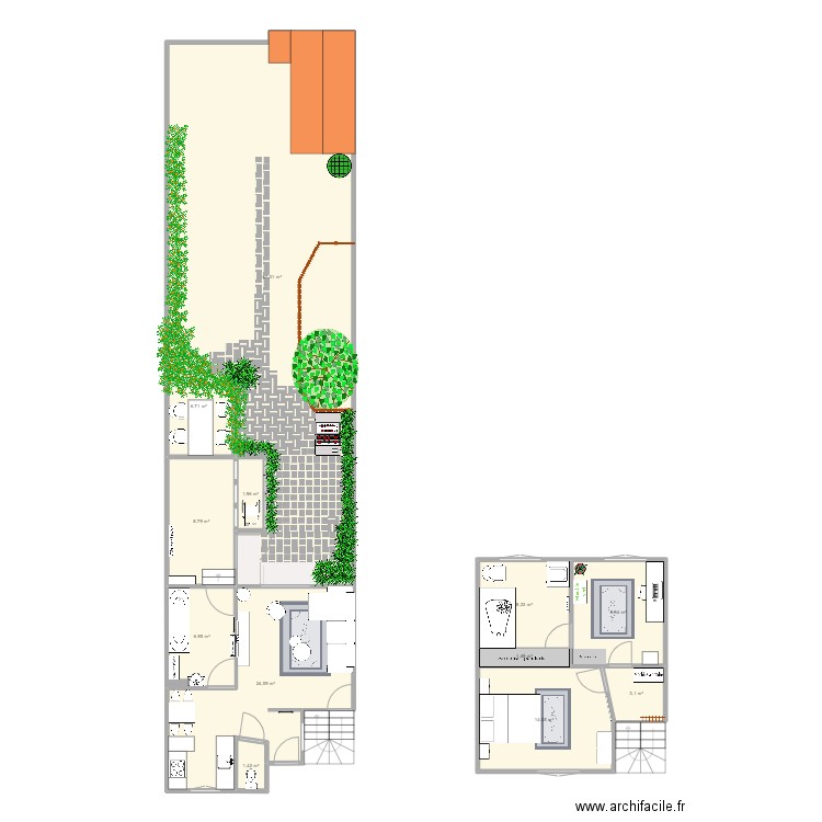 JH Pestalozzi. Plan de 12 pièces et 174 m2