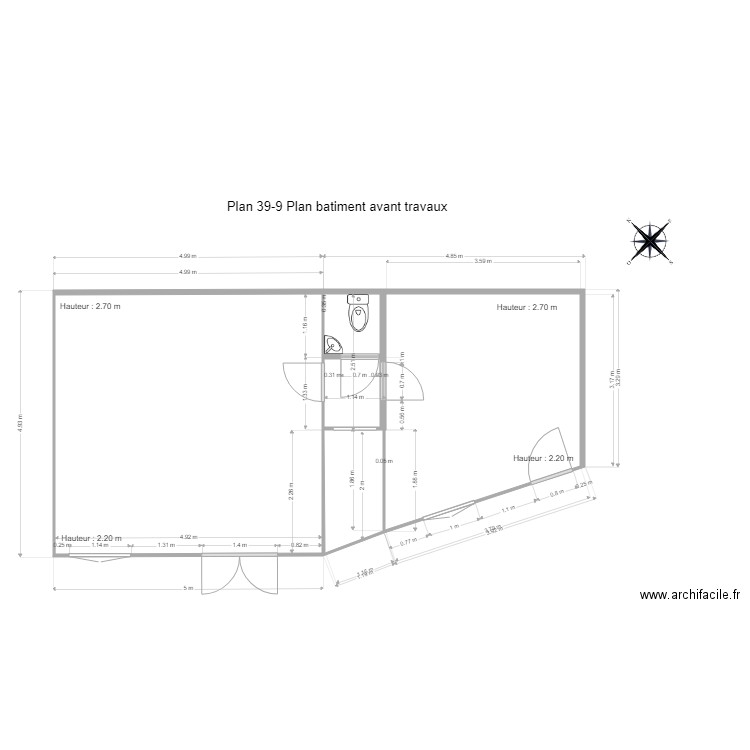 PC399 2 plan avant travaux. Plan de 0 pièce et 0 m2