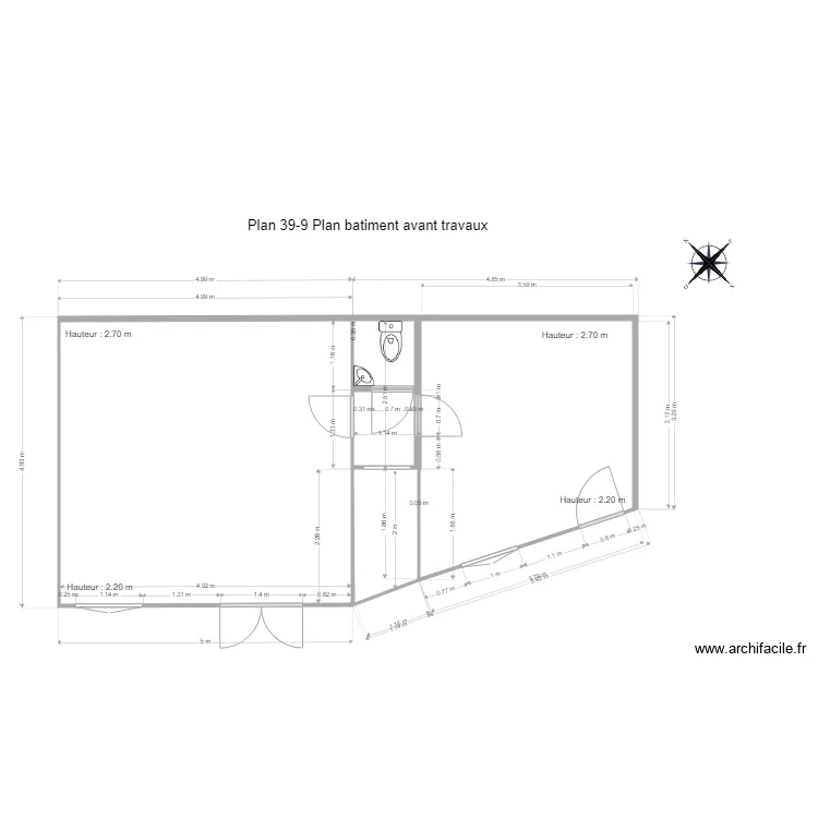 PC399 2 plan avant travaux. Plan de PC399 2 plan avant travaux. Plan de