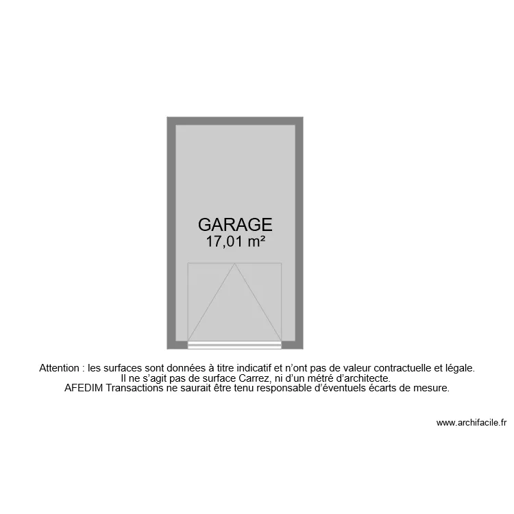 BI 7737 GARAGE. Plan de 