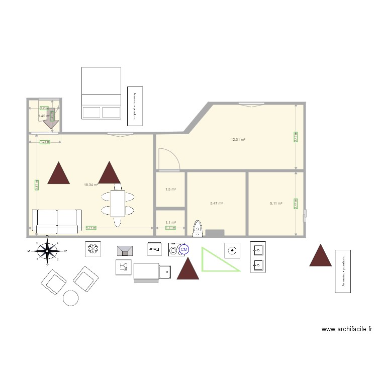 RLenoir. Plan de 0 pièce et 0 m2