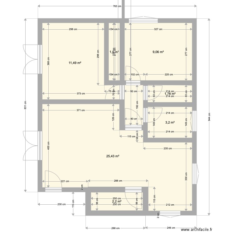 appart bas APRES. Plan de 0 pièce et 0 m2