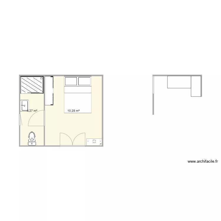 chambre amis. Plan de 