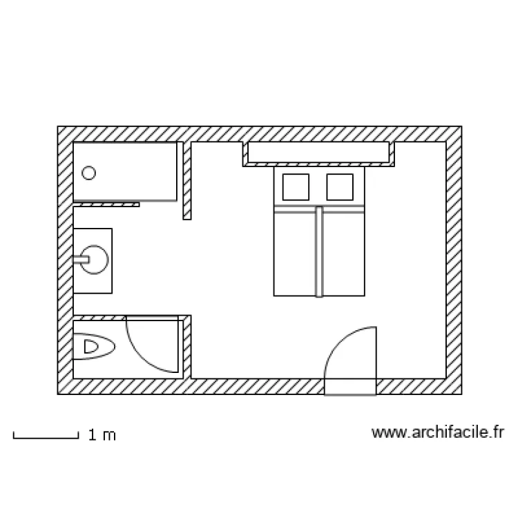 chambre. Plan de chambre. Plan de