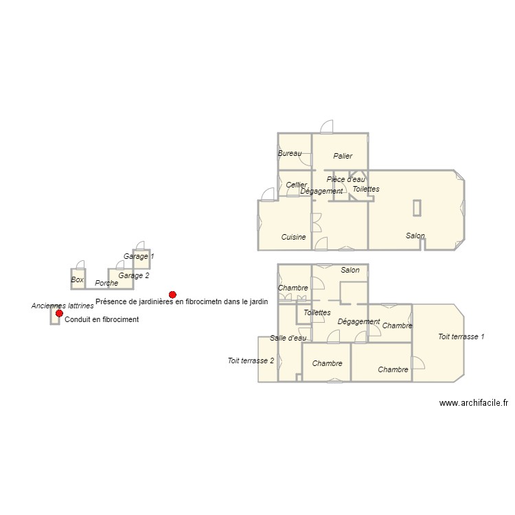 Croquis BEAUPUY Amiante. Plan de 0 pièce et 0 m2