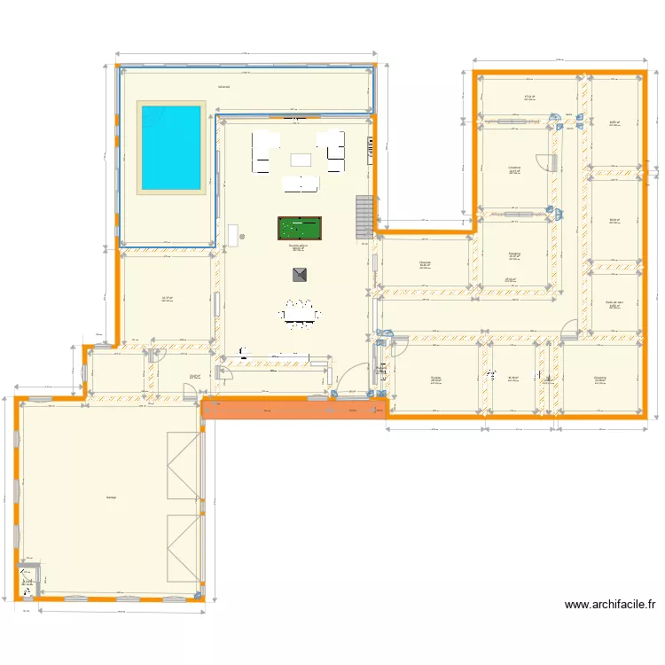 villa. Plan de villa. Plan de