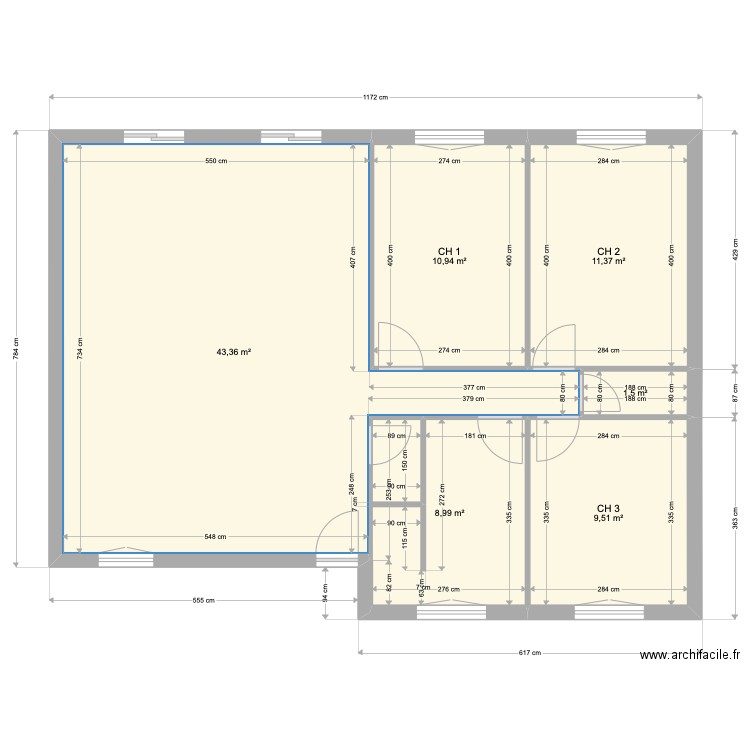 CALVIN FILS 2JJ. Plan de 6 pièces et 86 m2