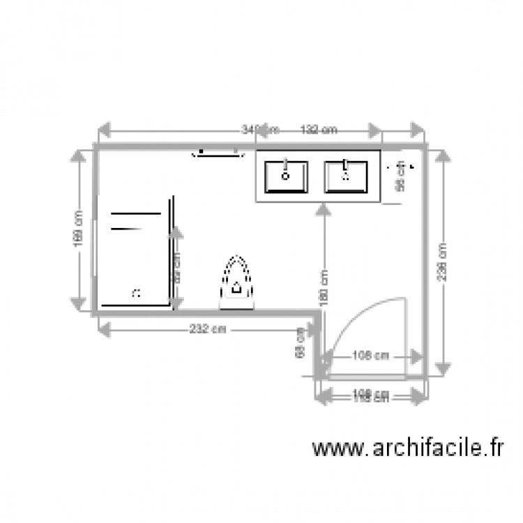 SALLE DE BAINS RDG meublée FUTURE 2. Plan de 0 pièce et 0 m2