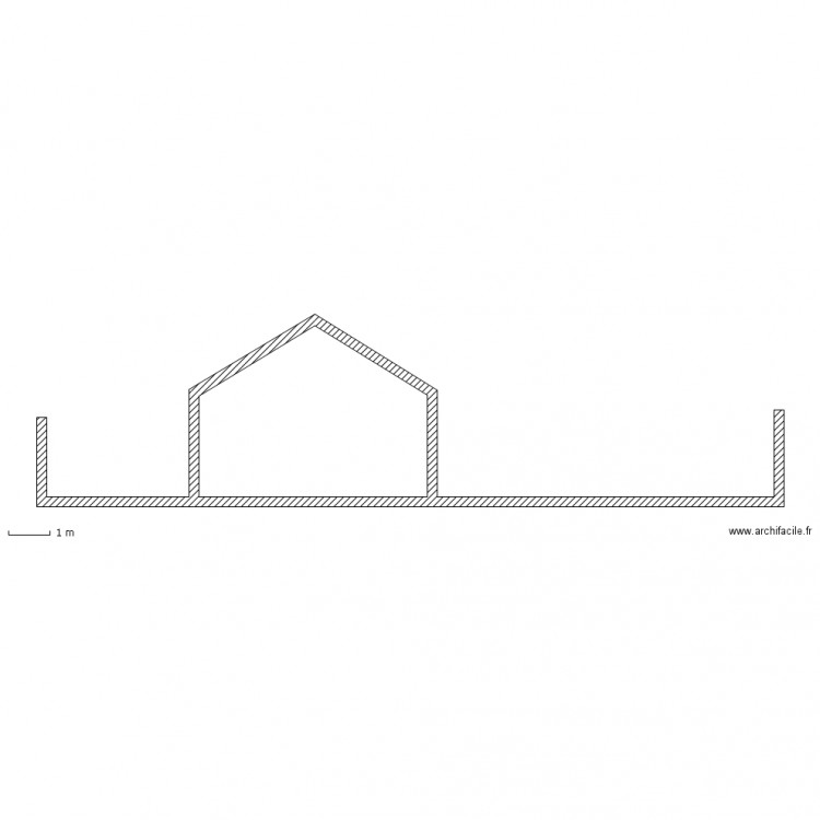 plan en coupe terrain et construction. Plan de 0 pièce et 0 m2