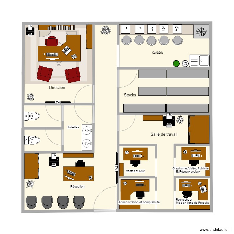 Bureau lancement Metropolitar. Plan de 0 pièce et 0 m2