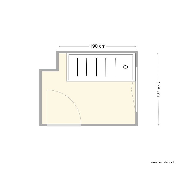 BAHA Pascal. Plan de 1 pièce et 4 m2