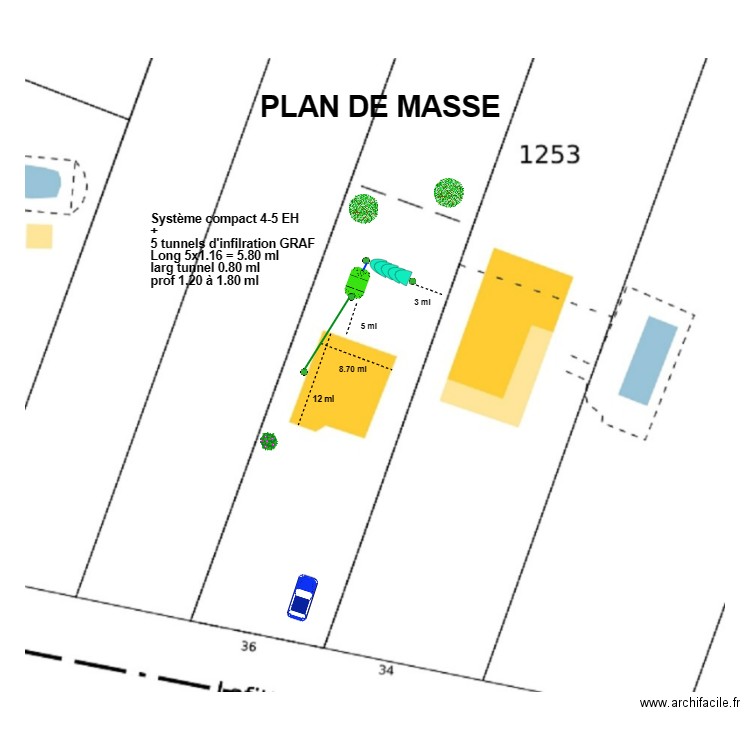 Sentenac tunnel graf. Plan de 0 pièce et 0 m2