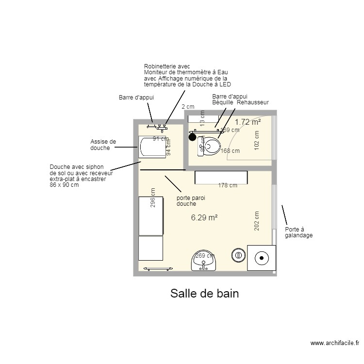 Remy SDB projet. Plan de 0 pièce et 0 m2