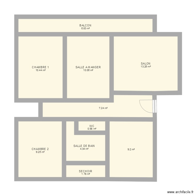 APPARTEMENT ANNECY AVEC COTES. Plan de 0 pièce et 0 m2