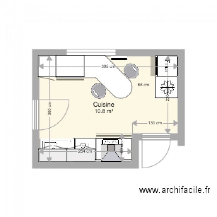 cuisine NdM vide V3. Plan de 0 pièce et 0 m2