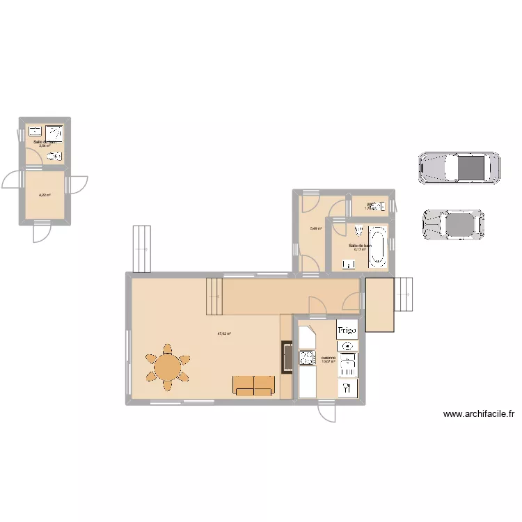 maxim dago. Plan de 7 et 79 m² maxim dago. Plan de 7 et 79 m²