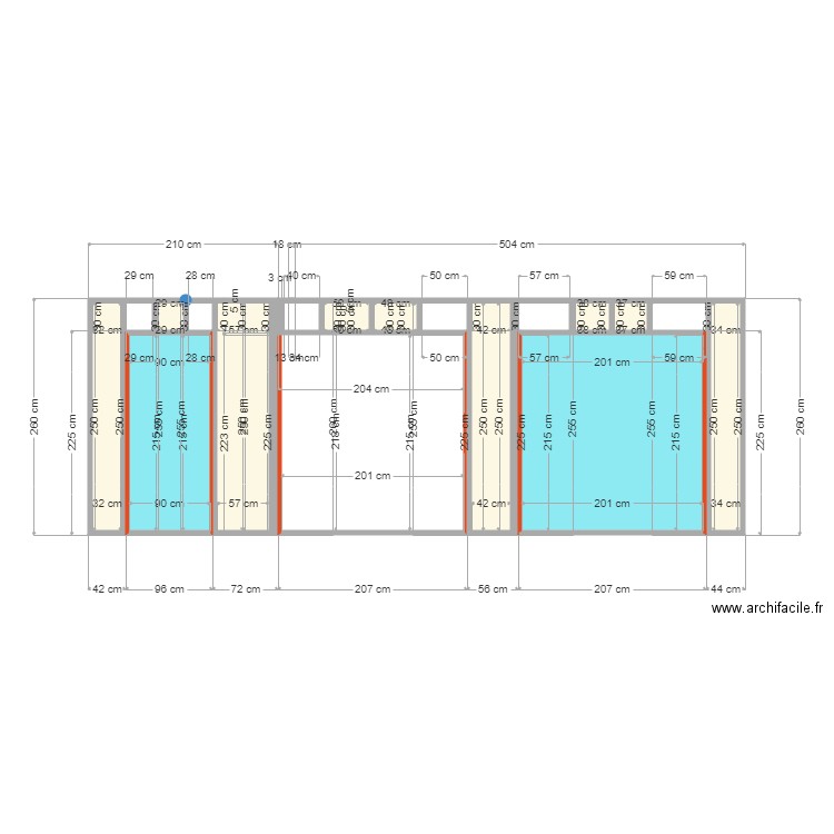 façade terrasse. Plan de 0 pièce et 0 m2