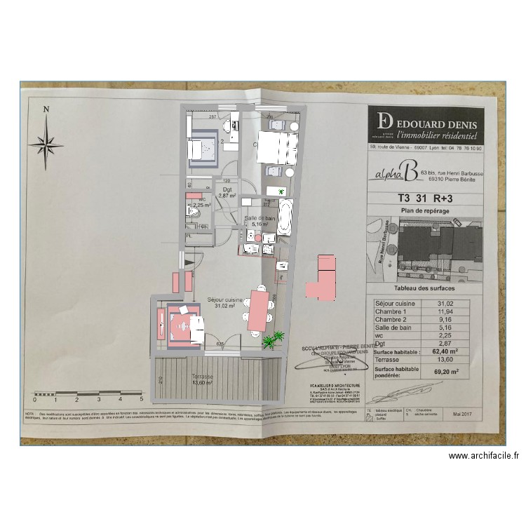 Armel Pierre Bénite. Plan de 0 pièce et 0 m2